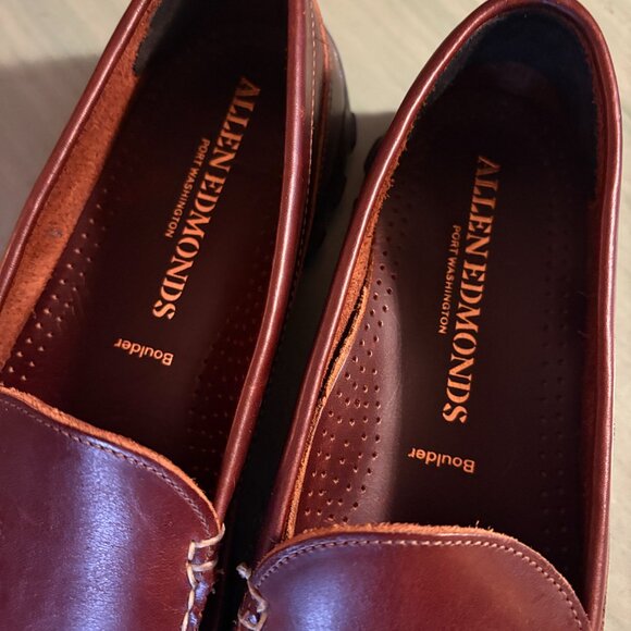 Mens Allen Edmonds Brown Boulder Loafers Size 11 B - Picture 3 of 11